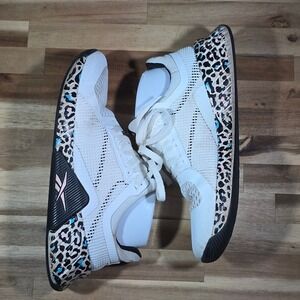 Reebok Nano X3 Leopard Print Training Shoes White Womens Size 7.5